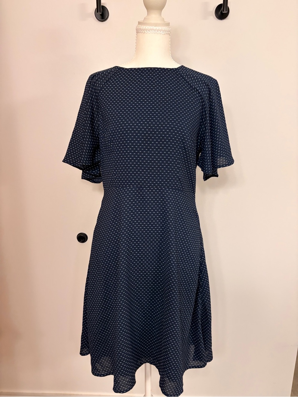 Molly Bracken Navy Polka Dot Midi Dress